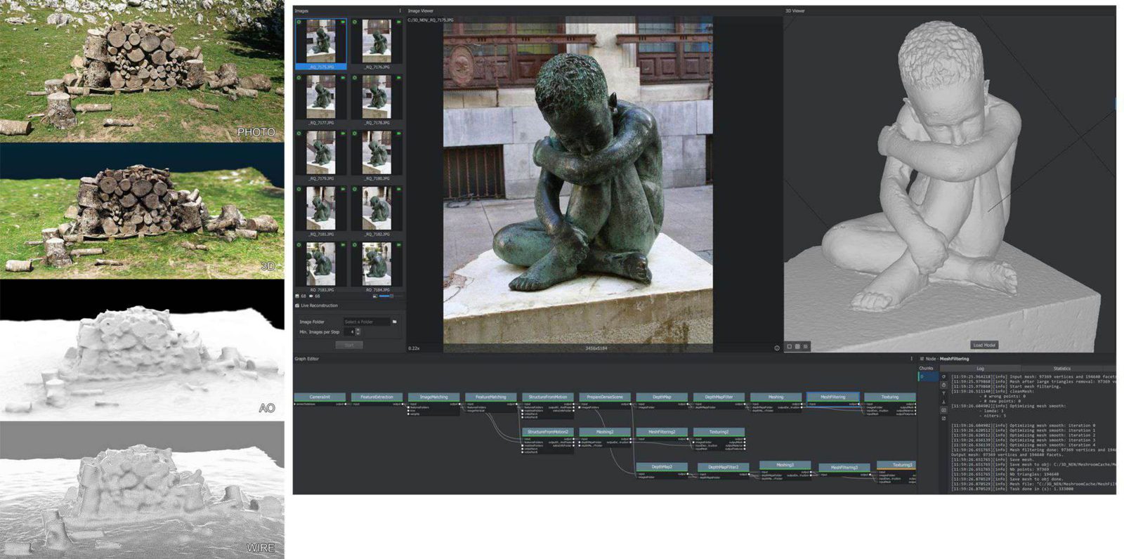 Photogrammetry and reconstruction