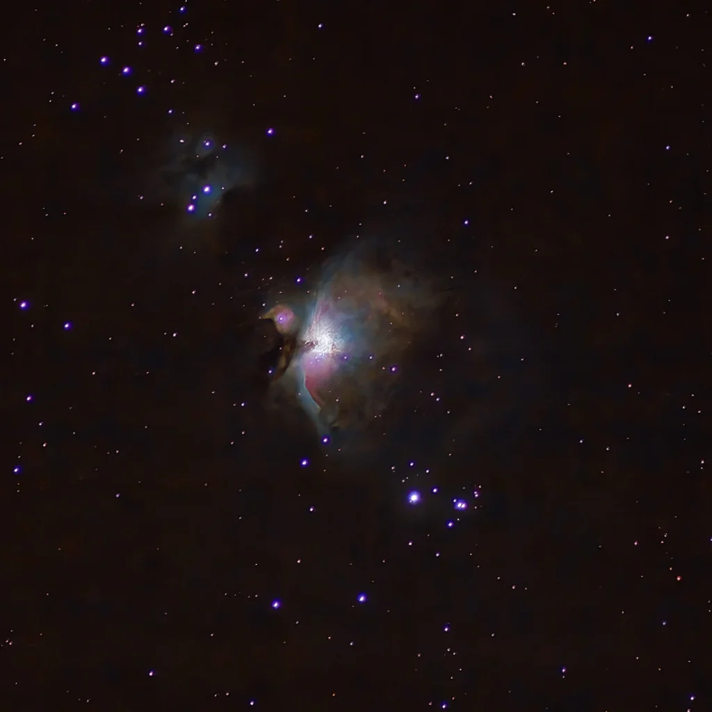 Astrophotography image of the Orion Nebula captured and processed by Mr.Q.